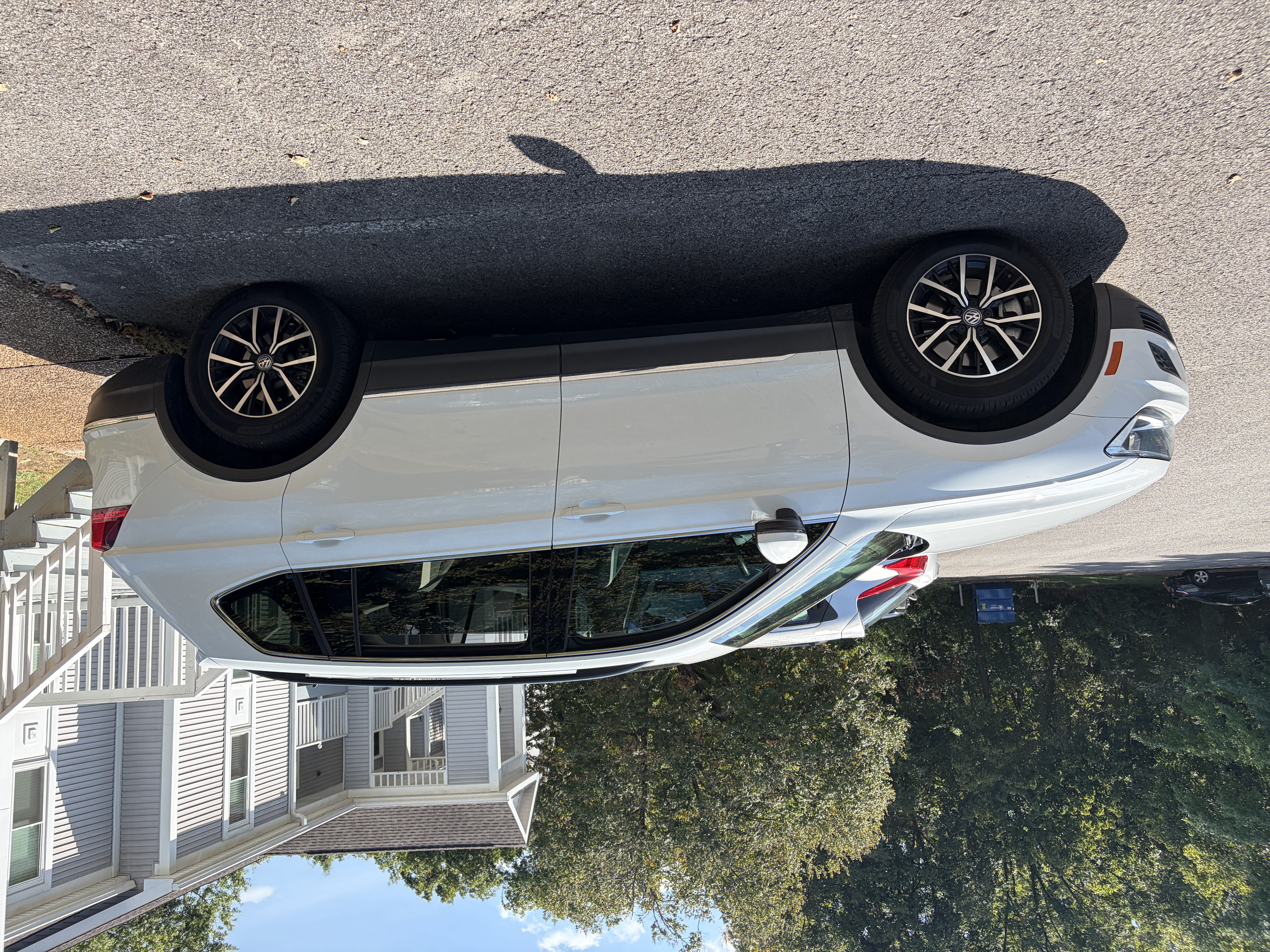 Side view of your white 2021 Volkswagen Tiguan